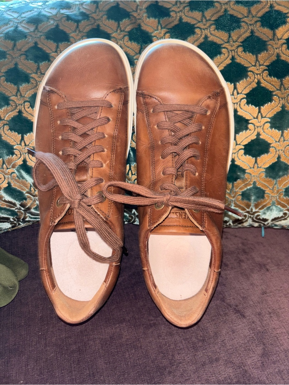 Birkenstock Brown Leather Lace-Up Sneakers